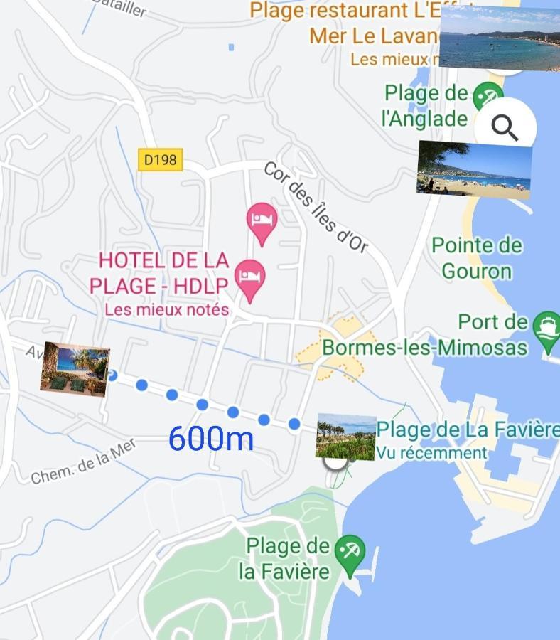 Le studio TAHITI 4 pers 600m de la plage la favière Bormes-les-Mimosas Extérieur photo